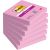 Haftnotiz Super Sticky Note, 76 x 76 mm, 6 x 90 Blatt, 6 Block, tropicalpink