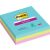 Haftnotiz Super Sticky Note, 101 x 101 mm, liniert, 3 x 90 Blatt, 3 Block, Cosmic Collection: türkis, neongrün, tropicalpink