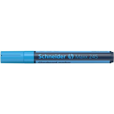 Glasboardmarker Maxx 245, 2-3 mm Rundspitze, blau, stark deckend, lichtbeständig, trocken abwischbar.