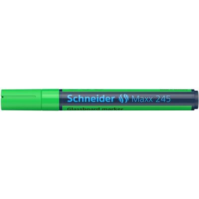 Glasboardmarker Maxx 245, 2-3 mm Rundspitze, grün, stark deckend, lichtbeständig, trocken abwischbar.