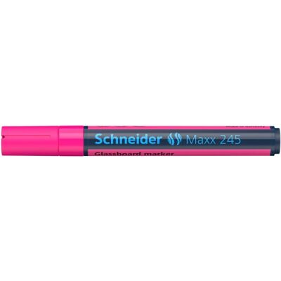 Glasboardmarker Maxx 245, 2-3 mm Rundspitze, pink, stark deckend, lichtbeständig, trocken abwischbar.