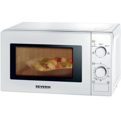 Mikrowelle MW7770 mit Auftauprogramm, weiß, 20 Liter, 35 Minuten-Timer und 5 Leistungsstufen, 700 Watt