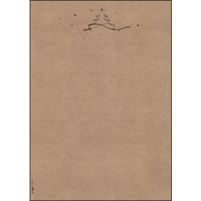 Weihnachts-Motiv-Papier, Cristmas tree, DIN A4 , aus Kraftpapier, 100 Blatt