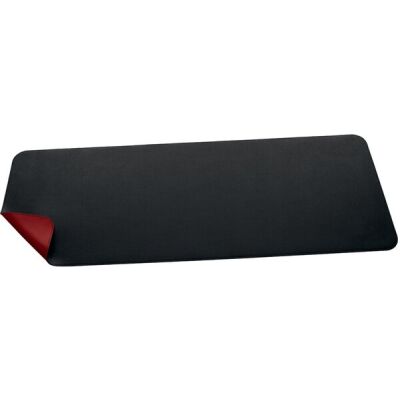 Schreibunterlage aus Lederimitat, schwarz/rot, doppelseitig nutzbar, einrollbar, 800 x 300 x 2 mm
