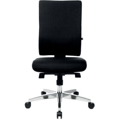 Bürostuhl Express Light Star 20, Alu/schwarz, hohe Rückenlehne, ohne Armlehnen, Rollen für Teppichböden