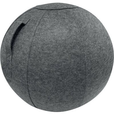 ERGO SPHERE Sitzball grau, mit waschbarem Filzbezug, Lieferung inkl. Handpumpe
