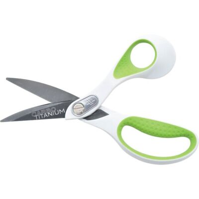 Carbo Titanium Schere Softgrip, 21,4 cm, rostfrei, Klingen mit Hohlschliff