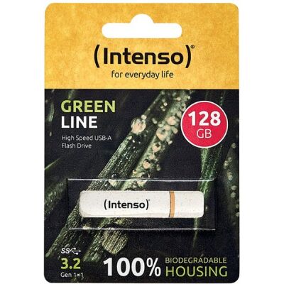 Green Line USB-Stick 3.2 Gen 1 x 1, 128 GB, 70 MB/s, recycelbar, beige/braun