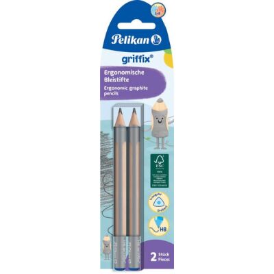 Bleistifte griffix, Härte: HB, 2er, für Links- und Rechtshänder, Mine: 3,5 mm