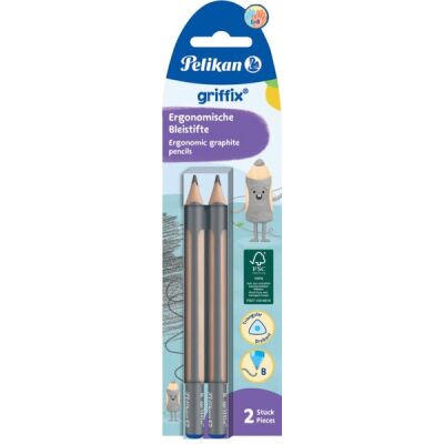 Bleistifte griffix, Härte: B, 2er, für Links- und Rechtshänder, Mine: 3,5 mm