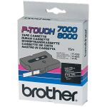 Schriftbandkassette, weiß auf schwarz, 6 mm, 15 m,...