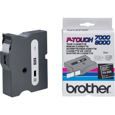 Schriftbandkassette, weiß auf schwarz, 24 mm, 15 m, laminiert