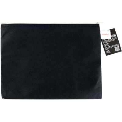 Reißverschlussbeutel Non Woven PP, DIN A4, schwarz opak, 270 x 350 mm