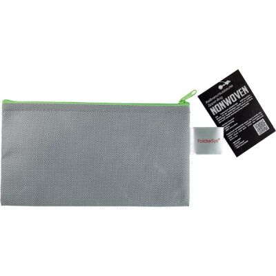 Reißverschlussbeutel DL grau opak, Non Woven PP, 120 x 220 mm