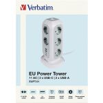Steckdosenturm EUPT-01, 11x 230V EU, 2x USB Typ-A, 2x USB...