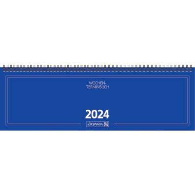 Querterminbuch 775, 42 x 13,7 cm, 1 Woche/2 Seiten, 112 Seiten, Wire-O-Bindung, 7 - 19 Uhr, blau