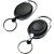Jojo STYLE LED, oval, mit Schlüsselring, schwarz, zur Kombination mit Namenschildern und Sicherheitsausweishalter