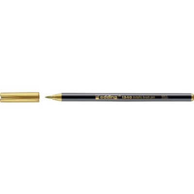 Pinselstift metallic, Strichbreite 1 - 6 mm, wasserbasierte Tinte, extrem lichtbeständig, goldmetallic