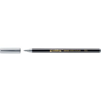 Pinselstift metallic, Strichbreite 1 - 6 mm, wasserbasierte Tinte, extrem lichtbeständig, silbermetallic