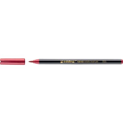 Pinselstift metallic, Strichbreite 1 - 6 mm, wasserbasierte Tinte, extrem lichtbeständig, rotmetallic