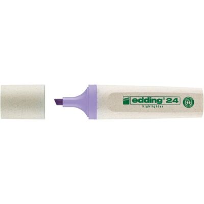 Textmarker 24 EcoLine pastellviolett, Keilspitze, Strichbreite 2 - 5 mm, nachfüllbar mit edding HTK 25