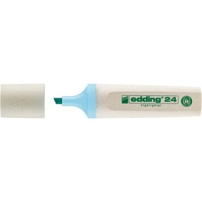 Textmarker 24 EcoLine pastellblau, Keilspitze, Strichbreite 2 - 5 mm, nachfüllbar mit edding HTK 25