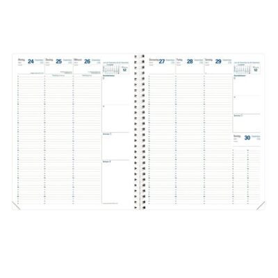 Kalendereinlage Eurequart, 12 Monate: Januar bis Dezember, 1 Woche / 2 Seiten, Spaltenansicht, 240 x 300 mm