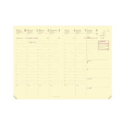 Kalendereinlage Geschäftsbus Prestige, 1 Woche/2 Seiten, Spaltenansicht, 100 x 150 mm