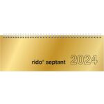 Schreibtischquerkalender septant goldfarben, 30,5 x 10,5...