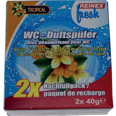 WC-Duftspüler Nachfüllung Tropical, 2er Pack, passend für Duftspüler 1044,1045,10709