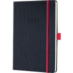 Wochenkalender Conceptum 1 Woche / 2 Seiten, 2024, schwarz/rot, ca. DIN A5, 192 Seiten, Hardcover