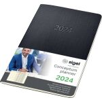 Monats-Kalenderheft Conceptum, 2024, A6, 1 Monat / 2 Seiten, Softcover, schwarz