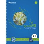 Green Collegeblock, Lin21, DIN A4, 80 Blatt, 90 g/qm, 9...