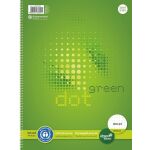 Green Collegeblock, DIN A4, 80 Blatt, 70 g/qm, dotted,...