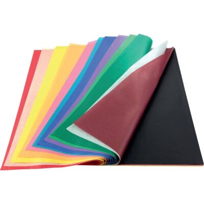 Seidenpapier 50 x 70 cm, 26 Lagen, im Polybeutel, farbig sortiert
