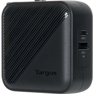 GaN Charger 65 W, zum Aufladen mehrerer Geräte, reisefreundlich mit weltweit austauschbaren Steckern, schwarz