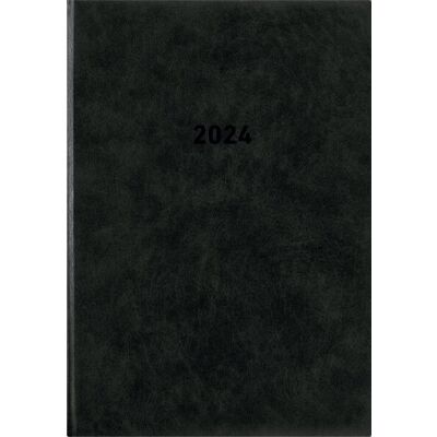 Buchkalender, 1 Tag = 1 Seite, 15 x 21 cm, 392 Seiten, schwarz