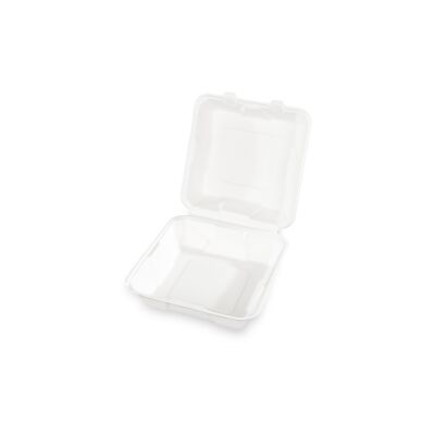 Sobsy Menübox, ungeteilt, aus Zuckerrohr, Abmmesung (offen): 42,5x20,5x5 cm,  DIN EN 13432, VE: 2x100 Stück
