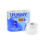 Funny Toilettenpaper, 2-lagig, 500 Blatt pro Rolle, weiß, VE: 10x4 Rollen