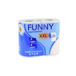 Funny Toilettenpaper, 2-lagig, 500 Blatt pro Rolle, weiß, VE: 10x4 Rollen