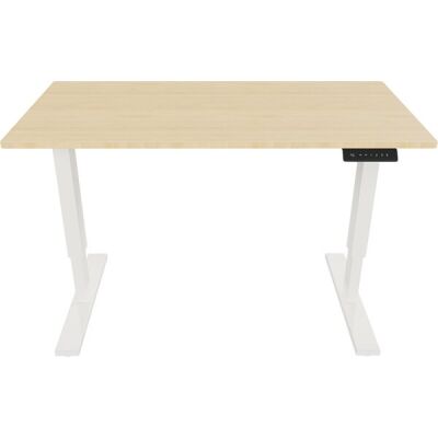 Tisch E-StarterTech, höhenverstellbar, Motor, (H x B x T) 725-1145 x 1400 x 600 mm, ahorn/verkehrsweiß