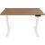 Tisch E-StarterTech, höhenverstellbar, Motor, (H x B x T) 725-1145 x 1400 x 800 mm, nussbaum/verkehrsweiß