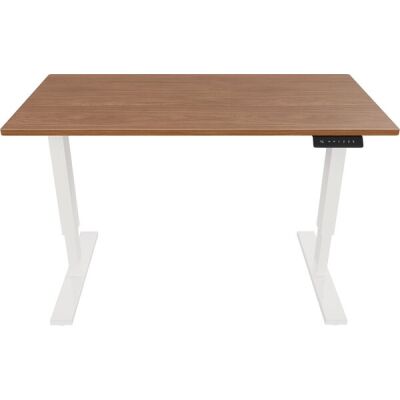Tisch E-StarterTech, höhenverstellbar, Motor, (H x B x T) 725-1145 x 1600 x 800 mm, nussbaum/verkehrsweiß