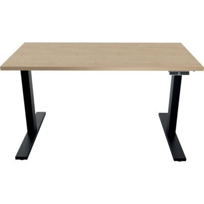 Tisch E-WonderTech, höhenverstellbar, 2 Motoren, (H x B x T) 655-1305 x 1200 x 600 mm, ahorn/schwarz
