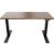 Tisch E-WonderTech, höhenverstellbar, 2 Motoren, (H x B x T) 655-1305 x 1400 x 600 mm, nussbaum/schwarz