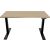 Tisch E-WonderTech, höhenverstellbar, 2 Motoren, (H x B x T) 655-1305 x 1400 x 800 mm, ahorn/schwarz
