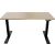 Tisch E-WonderTech, höhenverstellbar, 2 Motoren, (H x B x T) 655-1305 x 1400 x 800 mm, eiche/schwarz