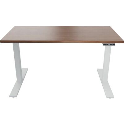 Tisch E-WonderTech, höhenverstellbar, 2 Motoren, (H x B x T) 655-1305 x 1600 x 600 mm, nussbaum/verkehrsweiß