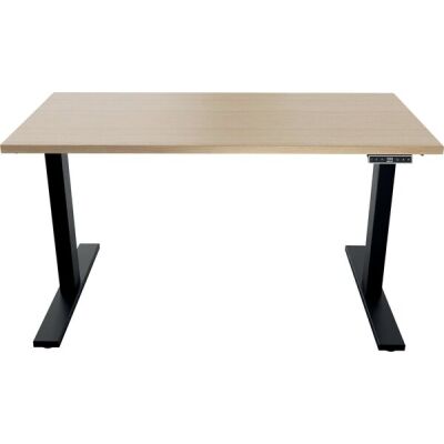 Tisch E-WonderTech, höhenverstellbar, 2 Motoren, (H x B x T) 655-1305 x 1600 x 800 mm, eiche/schwarz