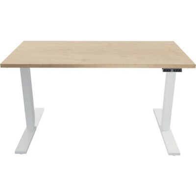 Tisch E-WonderTech, höhenverstellbar, 2 Motoren, (H x B x T) 655-1305 x 1800 x 432 mm, ahorn/verkehrsweiß